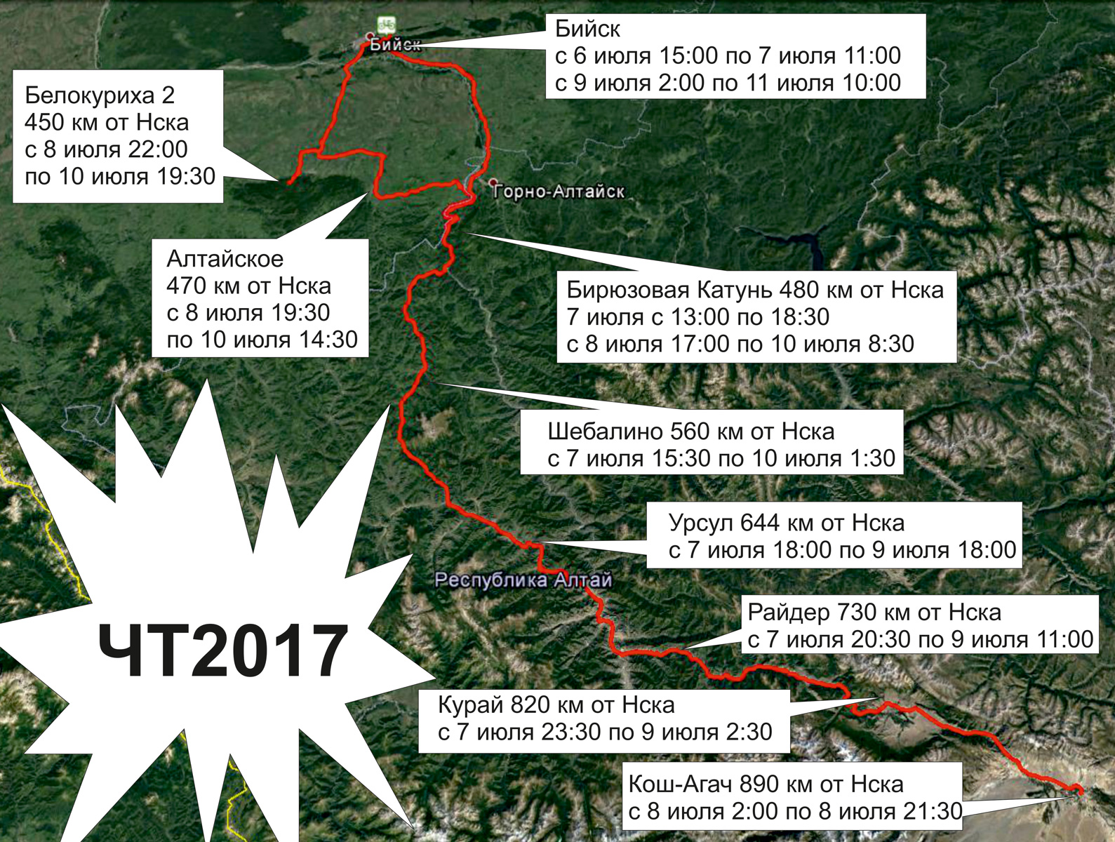 1200 км “Чуйский тракт” 2017 : Новосибирск-марафон